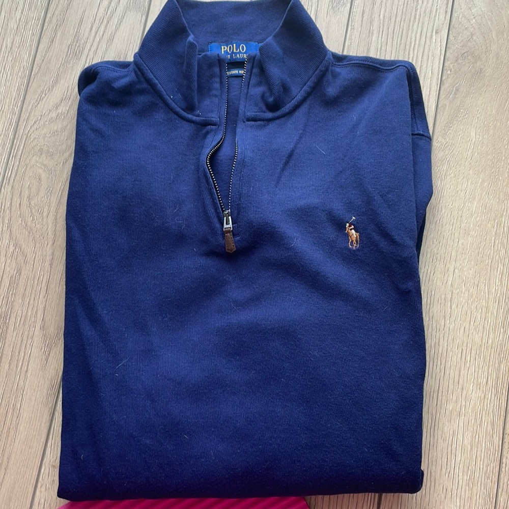 Men’s long sleeve polo pullover size Large